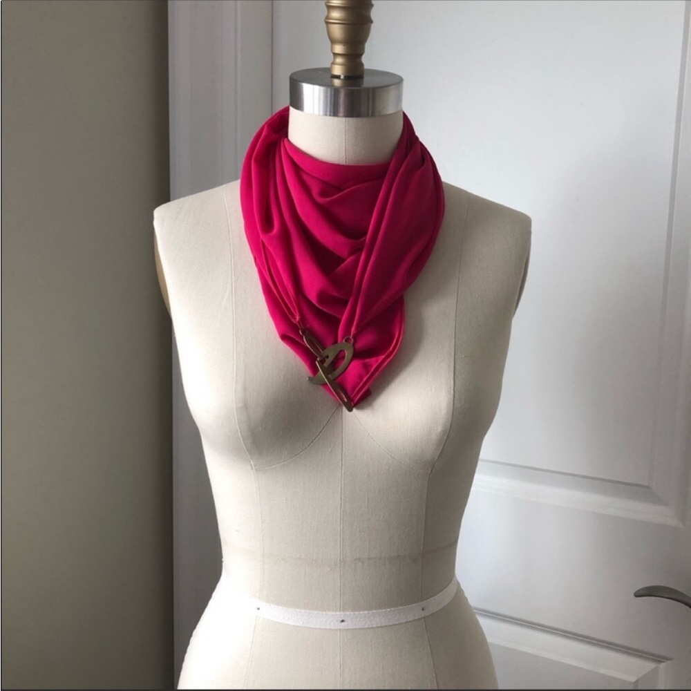Dolce and Gabbana Fuchsia Silk Scarf